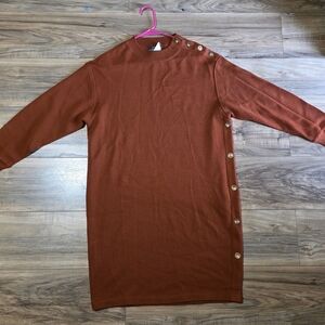 Harvé Benard Terracotta Knit Dress